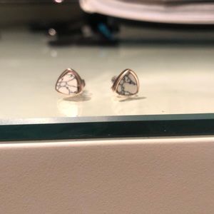 marble and gold earrings